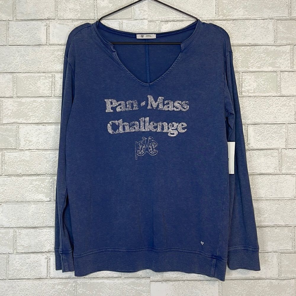 ‘47 Brand Pan Mass Challenge 3/4 Sleeve Tee S NWT